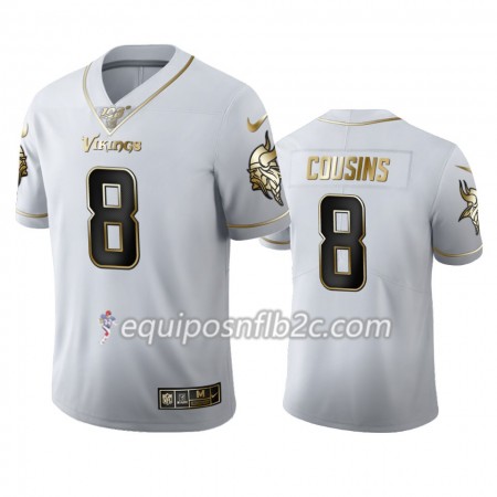 Camiseta Hombre NFL Minnesota Vikings Kirk Cousins 8 Nike Blanco Golden Edition 100th Camiseta Hombre NFL Minnesota Vikings Kirk Cousins 8 Nike Blanco Golden Edition 100th